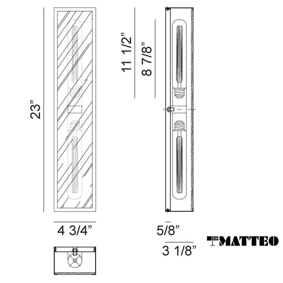 "Marco" Wall Sconce by MATTEO - BRAND NEW IN BOX! 𝟐 𝐚𝐯𝐚𝐢𝐥𝐚𝐛𝐥𝐞 - Picture 4 of 12